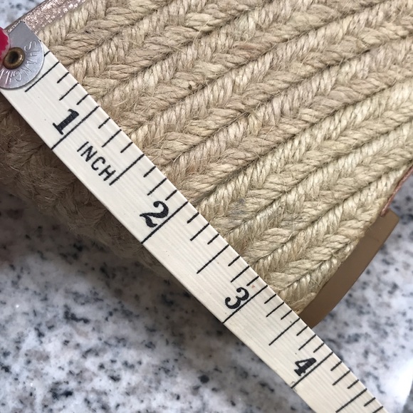 COACH Carlana SIGNATURE Gold Espadrilles Platform Wedge Heels - Picture 11 of 11